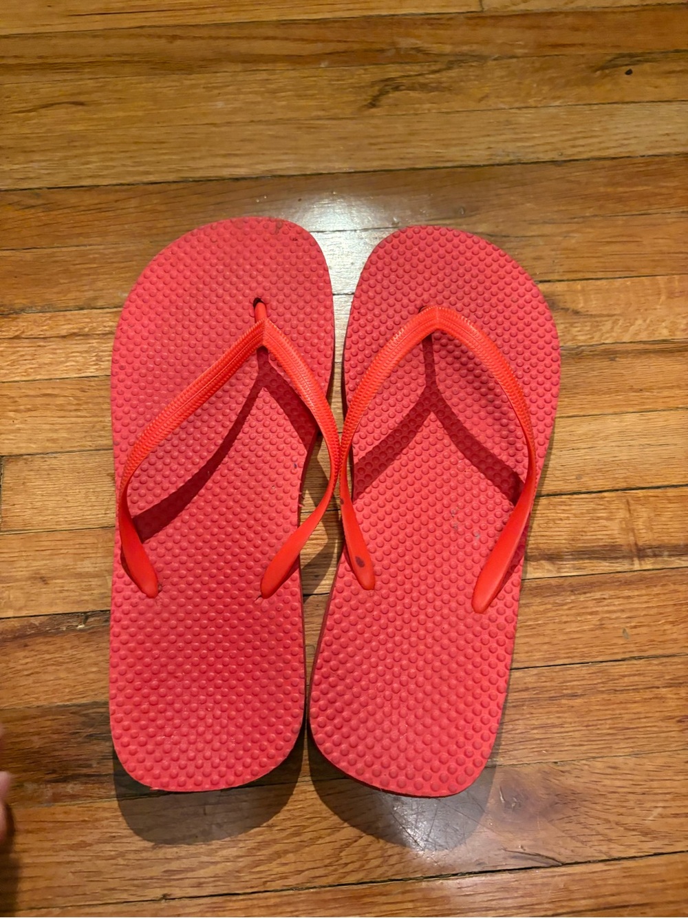 Old Navy Red Textured Flip Flop Sandals